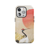 Karmijnrode zon Kraan