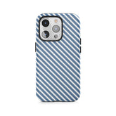 Blauwe diagonale strepen