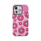 Roze geglazuurde donuts