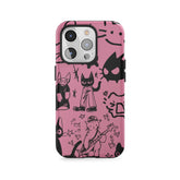 Roze schetsmatige kat Chaos