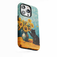 Starry Sunflowers & Cat